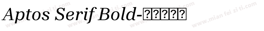 Aptos Serif Bold字体转换